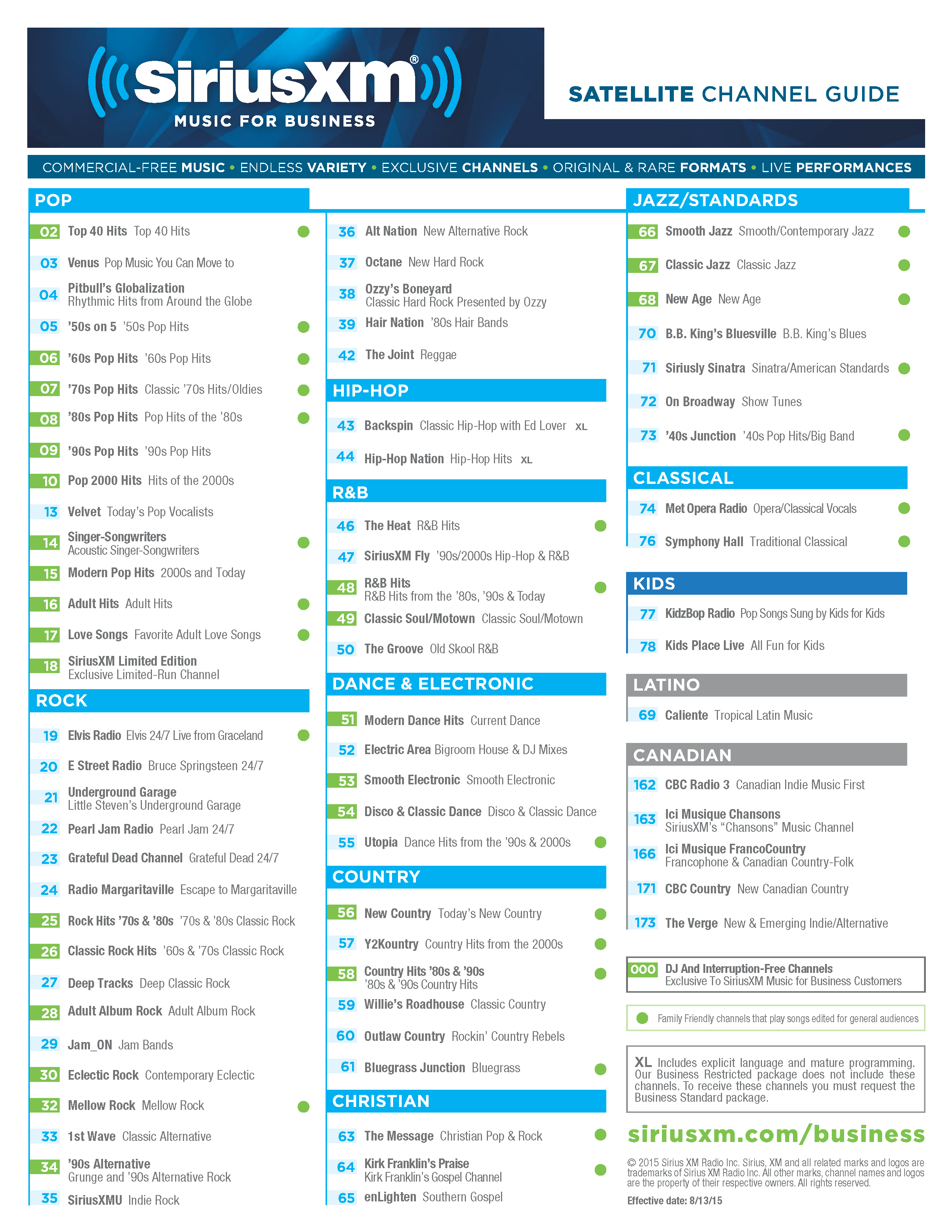 NEW! Satellite Channel Guide